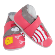 Chaussons en Cuir Souple - Souris - LAIT ET MIEL - Bébé et Enfant