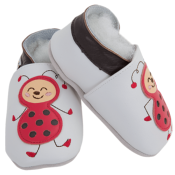 Chaussons en Cuir Souple - Mademoiselle Coccinelle - LAIT ET MIEL - Bébé et Enfant