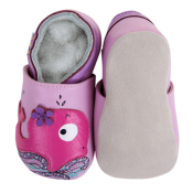 Chaussons en Cuir Souple - Baleine Sportive - LAIT ET MIEL - Bébé et enfant