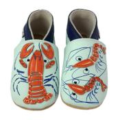 Chaussons en Cuir Souple - Homard et Crevettes - LAIT ET MIEL - Bébé et Enfant