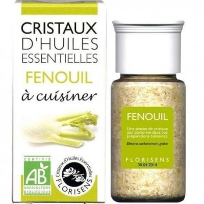 Cristaux d'Huiles Essentielles® Fenouil à cuisiner AROMANDISE - Pot de 10grs