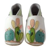 Chaussons en Cuir Souple - Cactus - LAIT ET MIEL - Bébé et Enfant