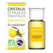 Cristaux d'Huiles Essentielles® Bergamote à cuisiner AROMANDISE - Pot de 10grs