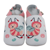 Chaussons en Cuir Souple - Abeilles - LAIT ET MIEL - Bébé et Enfant