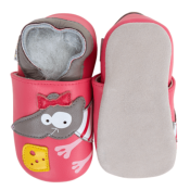 Chaussons en Cuir Souple - Souris - LAIT ET MIEL - Bébé et Enfant