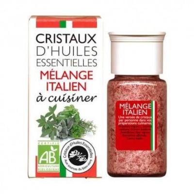 Cristaux d'Huiles Essentielles® Mélange Italien à cuisiner AROMANDISE - Pot de 10 grs