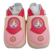 Chaussons en Cuir Souple - Matriochka - LAIT ET MIEL - Bébé et Enfant