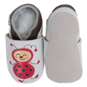 Chaussons en Cuir Souple - Mademoiselle Coccinelle - LAIT ET MIEL - Bébé et Enfant