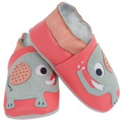 Chaussons en Cuir Souple - Bisou d'Eléphant - LAIT ET MIEL - Bébé et Enfant